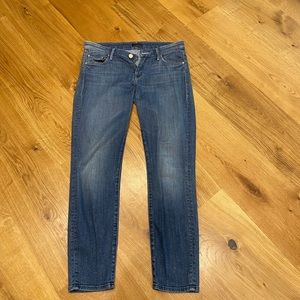 GUC Mother jeans Mid Rise in The Looker Crop Size 28 color Medium Kitty